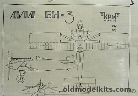 KPM 1/72 Avia BH-3, 3 plastic model kit